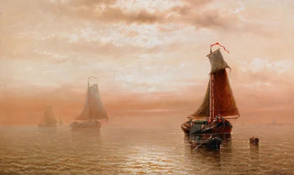 Zonsondergang over de zee